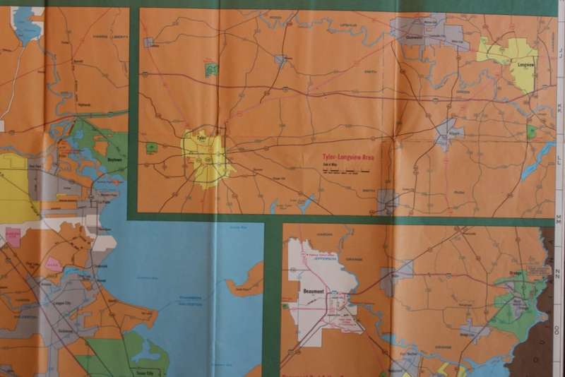 Vintage Official Texas Highway Department Texas State Highway Folded Map 1970