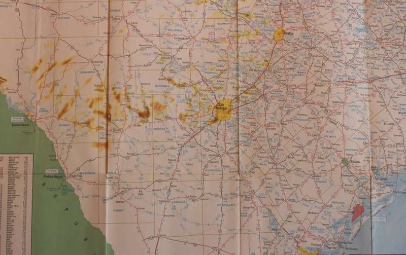 Vintage Official Texas Highway Department Texas State Highway Folded Map 1970