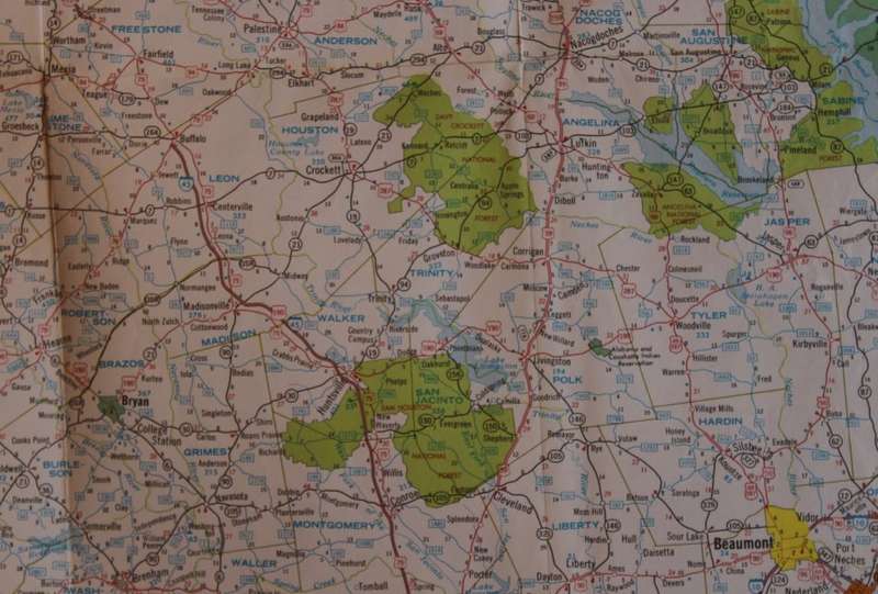Vintage Official Texas Highway Department Texas State Highway Folded Map 1970