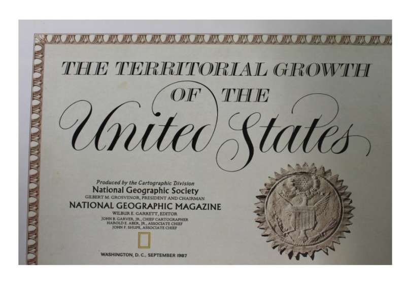 National Geographic Folded Map of The United States Sept 1987