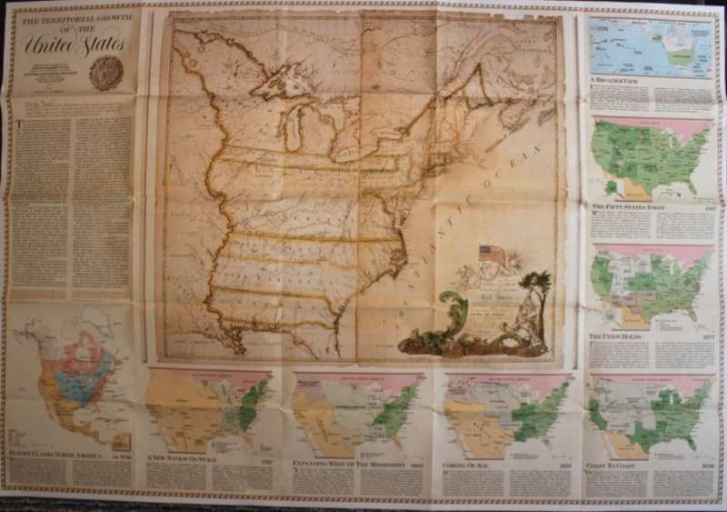 National Geographic Folded Map of The United States Sept 1987