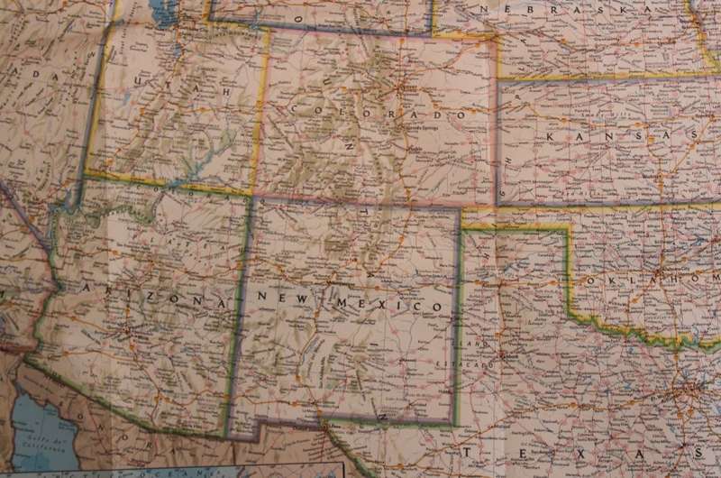 National Geographic Folded Map of The United States Sept 1987