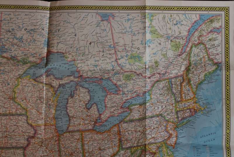 National Geographic Folded Map of The United States July 1976