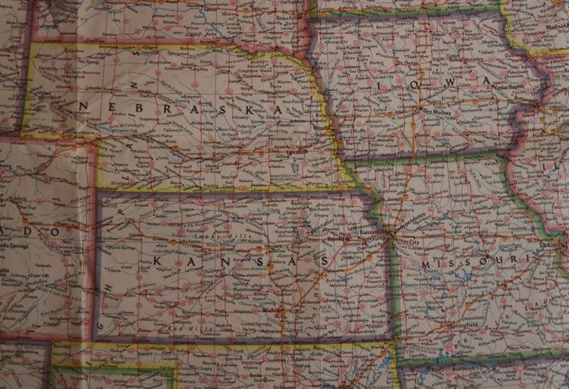 National Geographic Folded Map of The United States July 1976