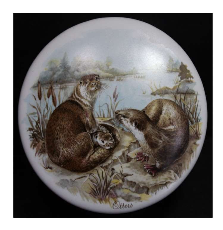 Vintage Elsenham Patum Peperium Relish 1828 Pot with Otters Graphics
