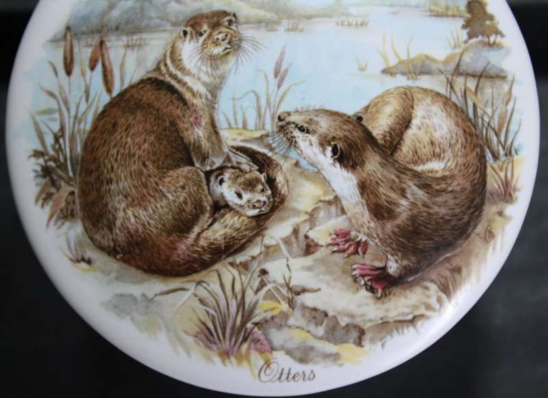 Vintage Elsenham Patum Peperium Relish 1828 Pot with Otters Graphics