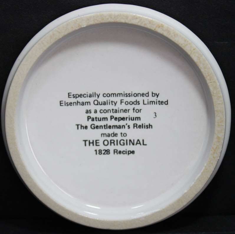 Vintage Elsenham Patum Peperium Relish 1828 Pot with Otters Graphics