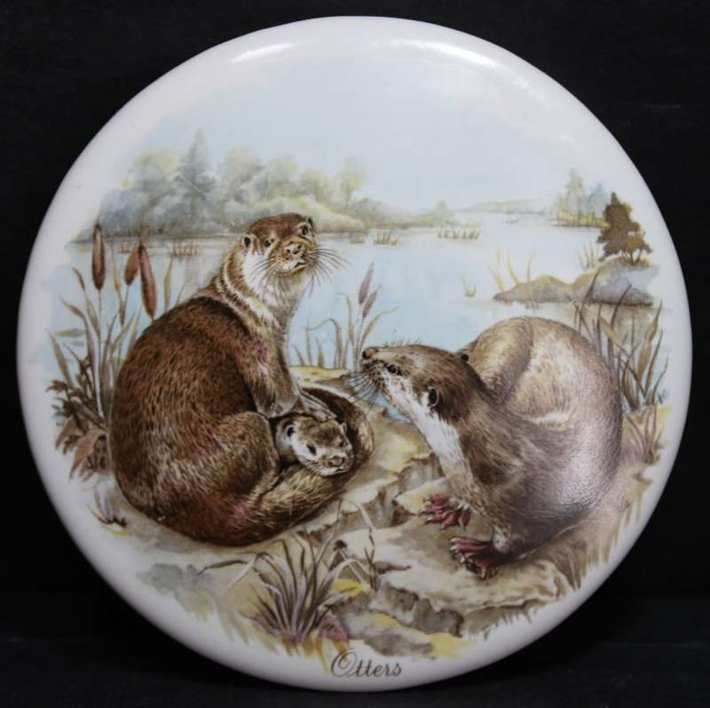 Vintage Elsenham Patum Peperium Relish 1828 Pot with Otters Graphics
