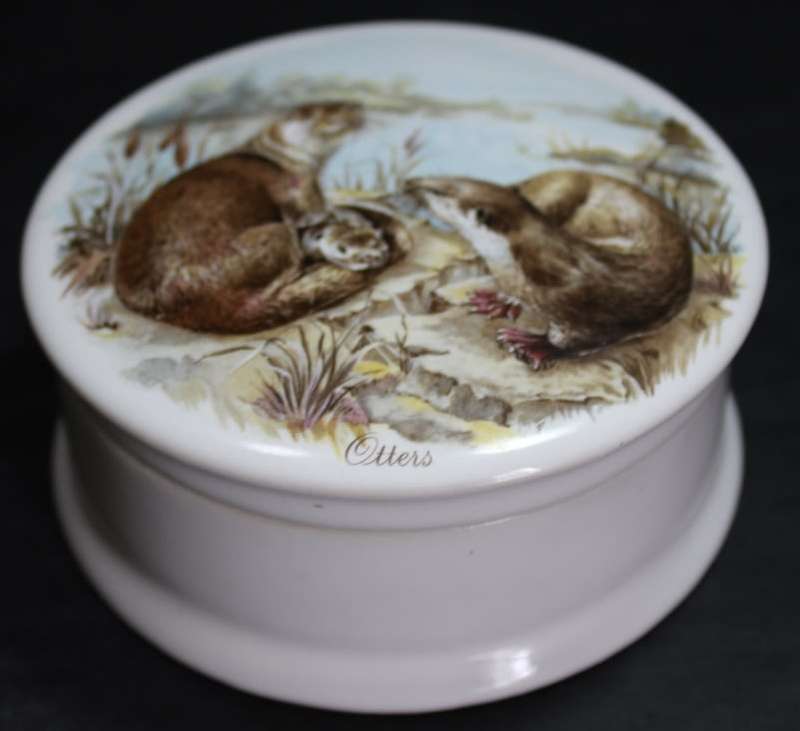 Vintage Elsenham Patum Peperium Relish 1828 Pot with Otters Graphics