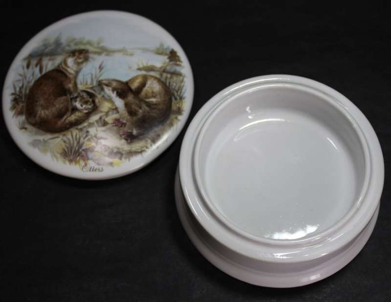 Vintage Elsenham Patum Peperium Relish 1828 Pot with Otters Graphics