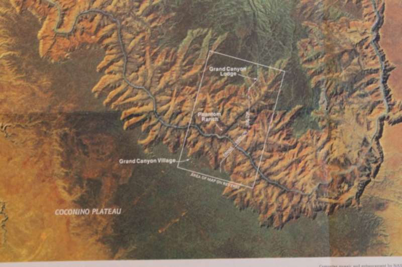 Vintage National Geographic Folded Map of The Heart Of The Grand Canyon July 1978