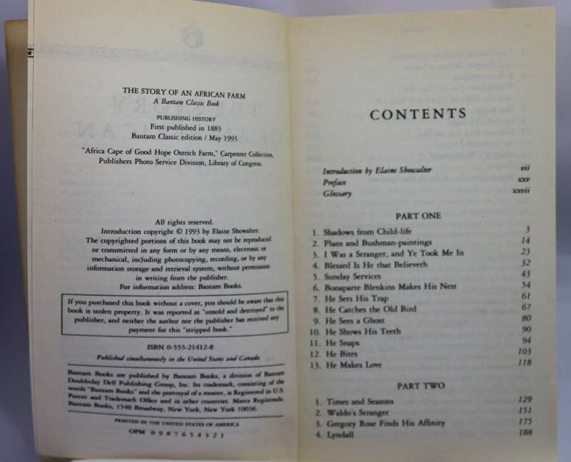 The Story Of An African Farm by Olive Schreiner Softcover Book