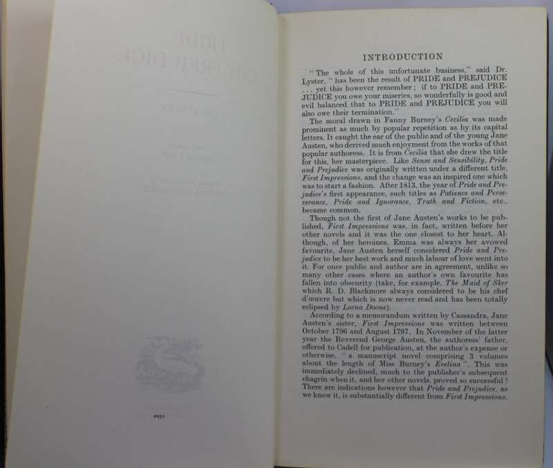 Pride and Prejudice by Jane Austen Hardcover Book