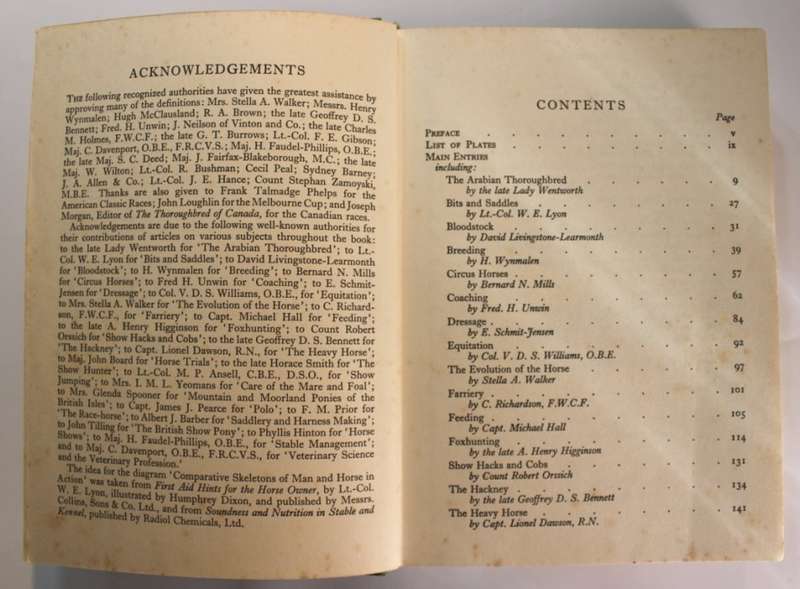 Summerhays Encyclopaedia For Horsemen 1959 Hardcover Book