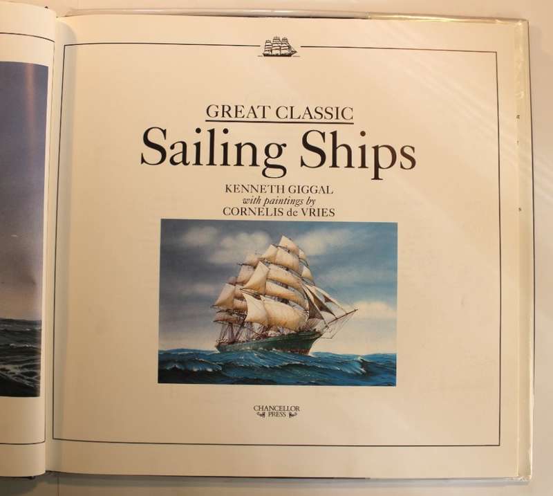 Great Classic Sailing Ships by Kenneth Giggal 1996 Edition Hardcover Book