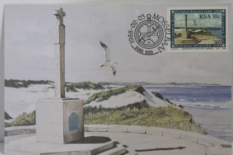 South Africa Bartolomeu Dias National Festival 1488 - 1988 50/40/30/16 Cent Stamp Four Post Cards