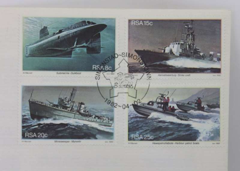 South Africa Simons Town Naval Base FDC Envelope with 8/15/20/25 Cent Stamps 1982
