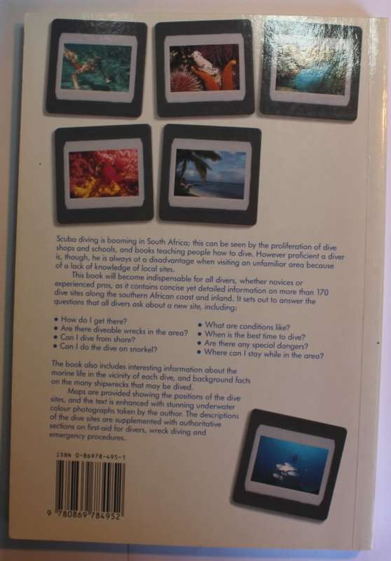 The Dive Sites Of South Africa by Anton Koornhof Softcover Book 1991