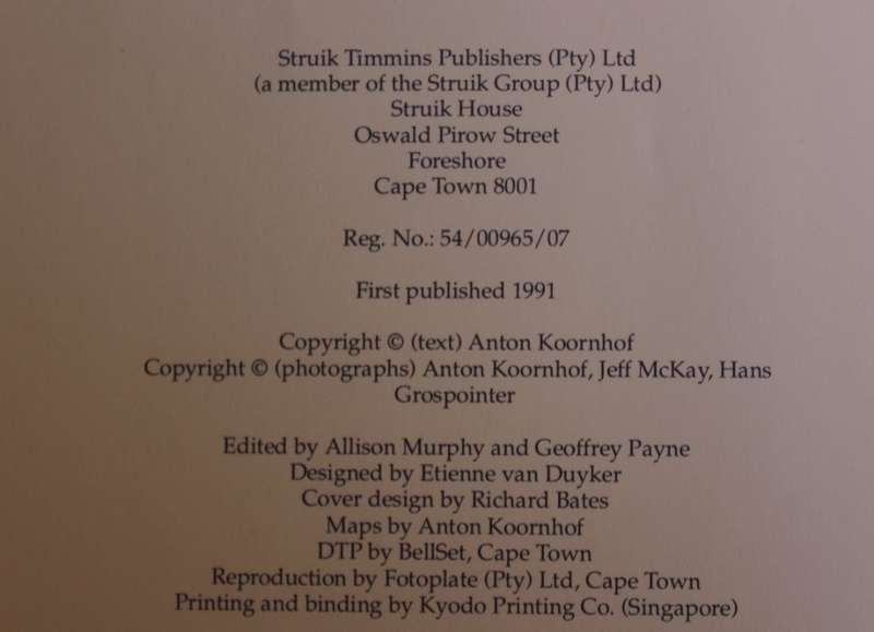 The Dive Sites Of South Africa by Anton Koornhof Softcover Book 1991