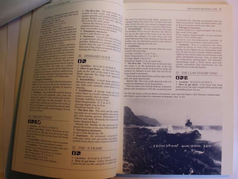 The Dive Sites Of South Africa by Anton Koornhof Softcover Book 1991