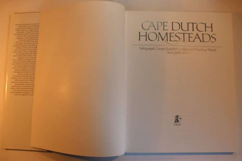 Cape Dutch Homesteads By David Goldblatt, M Courtney Clarke and John Kench Hardcover Book