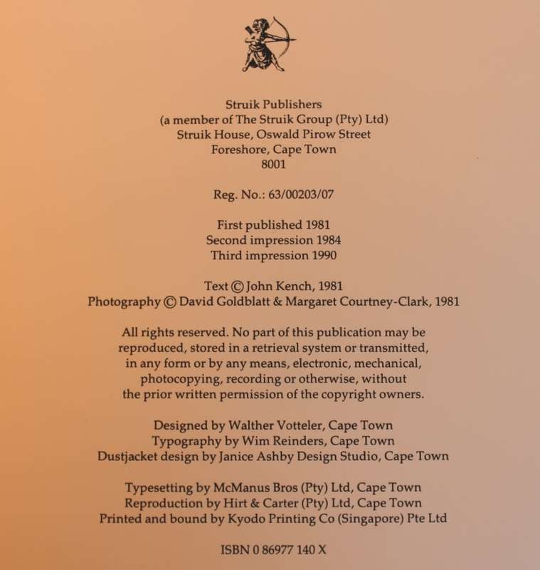 Cape Dutch Homesteads By David Goldblatt, M Courtney Clarke and John Kench Hardcover Book