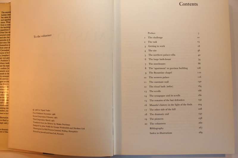 Masada by Yigael Yadin Hardcover Book
