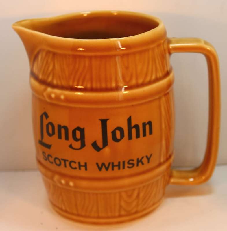 Long John Scotch Whisky Water Jug, Made by West Highland Pottery, Scotland.