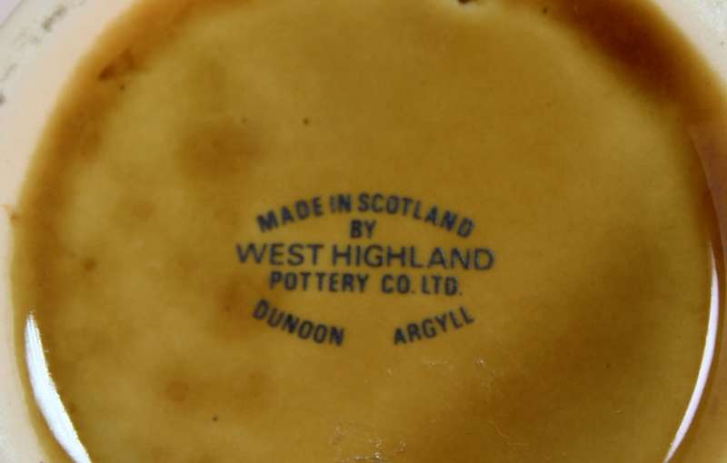 Long John Scotch Whisky Water Jug, Made by West Highland Pottery, Scotland.