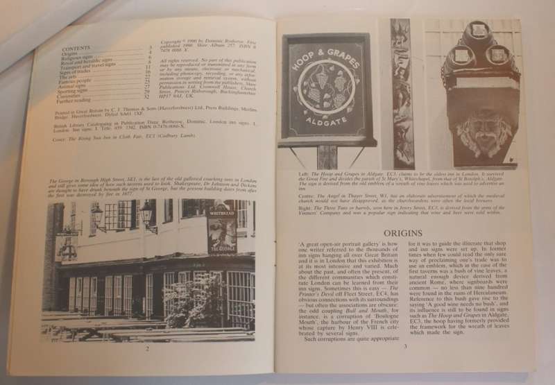London Inn Signs by Dominic Rotheroe Softcover Book