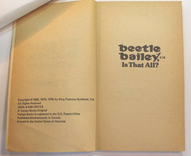Is That All Beetle Bailey # 14 by Mort Walker Softcover Book.