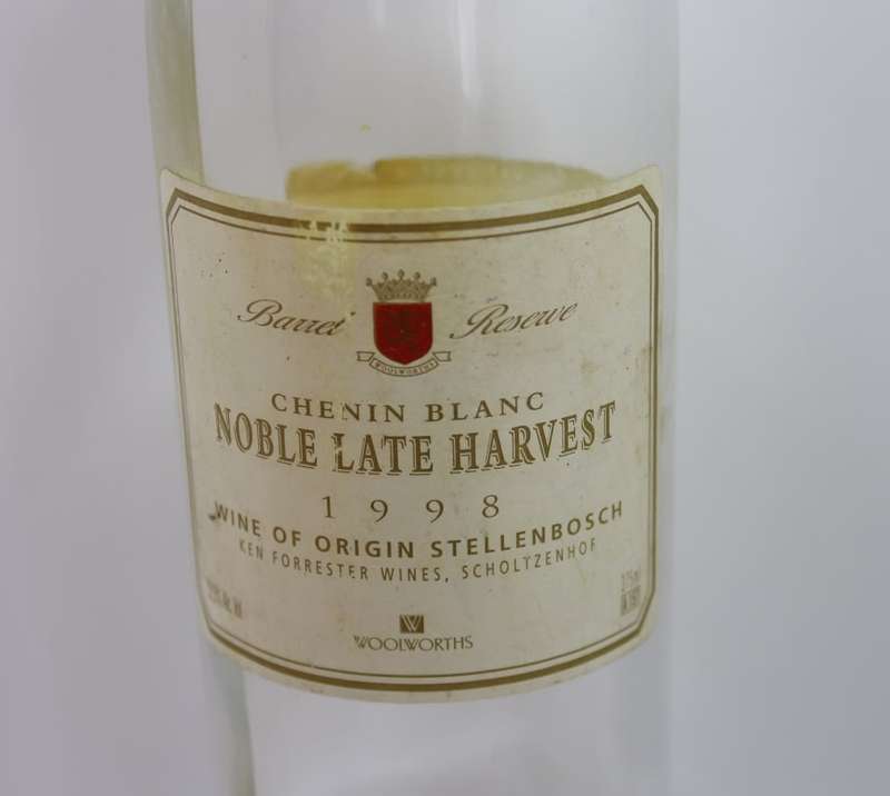 Chenin Blanc Ken Forrester Noble Late Harvest 1998 Glass Bottle Bar Decoration