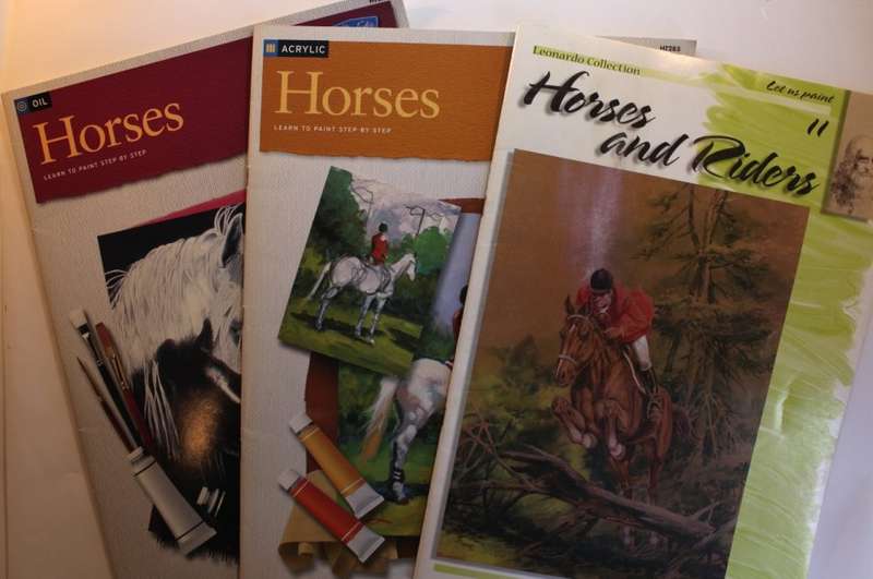 Learn to Paint Horses Set of 3 Leonardo and Walter Foster Art Softcover Books