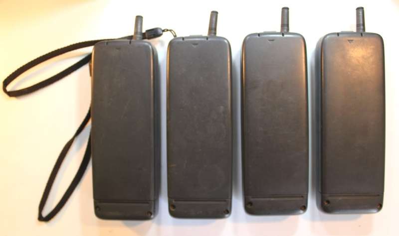 Four Vintage Philips PR 810 Cellphones 1992.