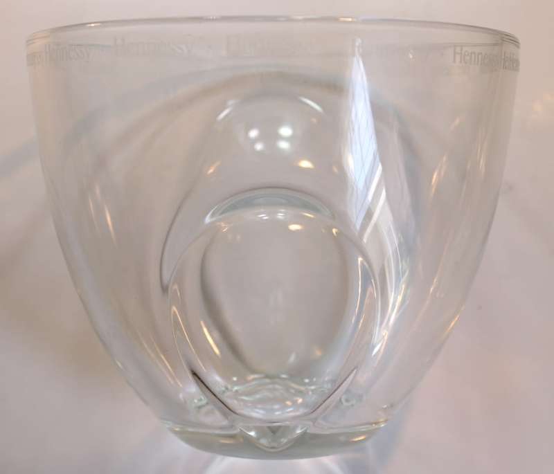 Hennessy Dimpled Glass Ice Bucket Cooler.