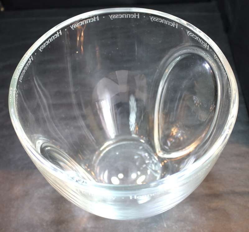 Hennessy Dimpled Glass Ice Bucket Cooler.