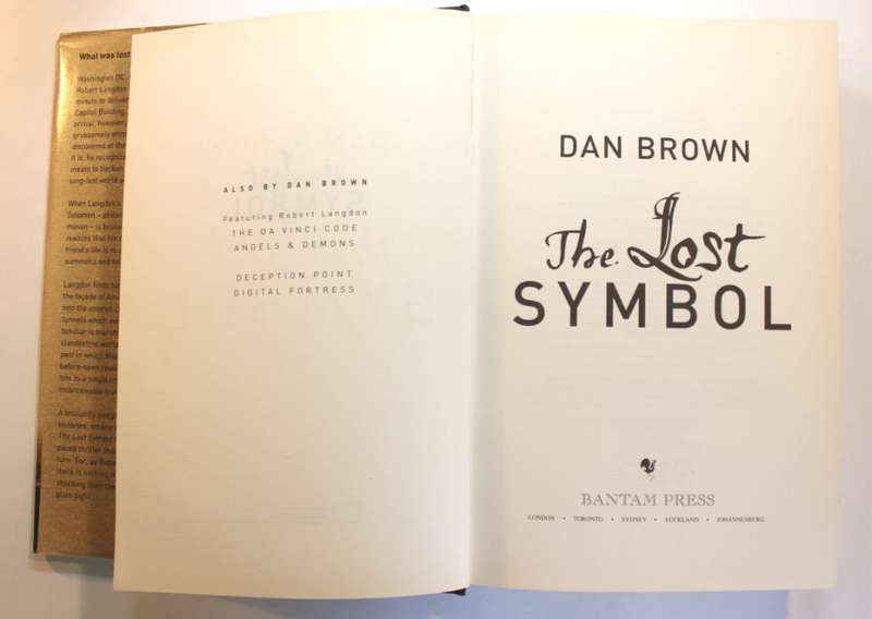 The Lost Symbol by Dan Brown First Edition Hardcover Book
