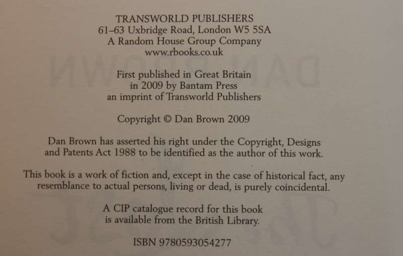 The Lost Symbol by Dan Brown First Edition Hardcover Book