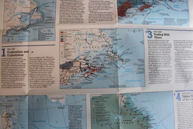 National Geographic Folded Map of Atlantic Canada October 1993.