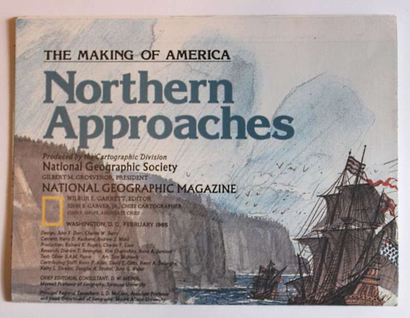National Geographic Folded Map of Northern Approaches February 1985