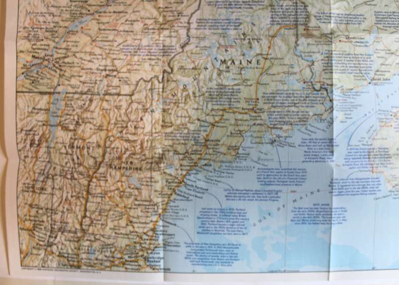 National Geographic Folded Map of Northern Approaches February 1985