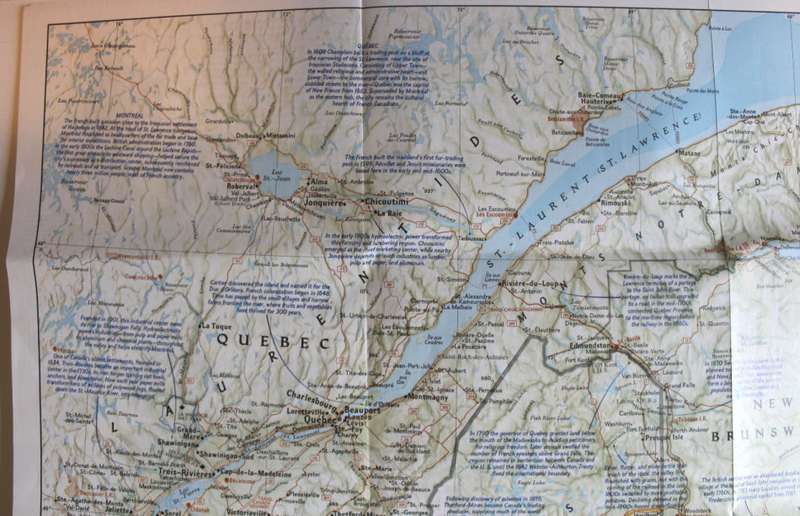 National Geographic Folded Map of Northern Approaches February 1985