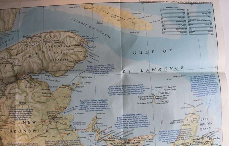 National Geographic Folded Map of Northern Approaches February 1985