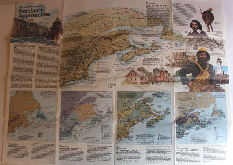 National Geographic Folded Map of Northern Approaches February 1985