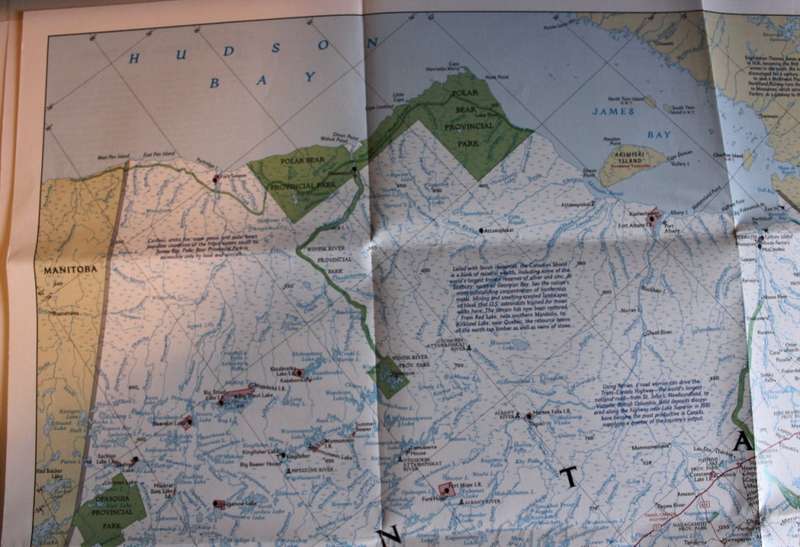 National Geographic Folded Map of Ontario June 1996