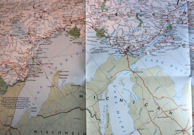 National Geographic Folded Map of Ontario June 1996