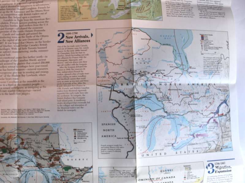 National Geographic Folded Map of Ontario June 1996