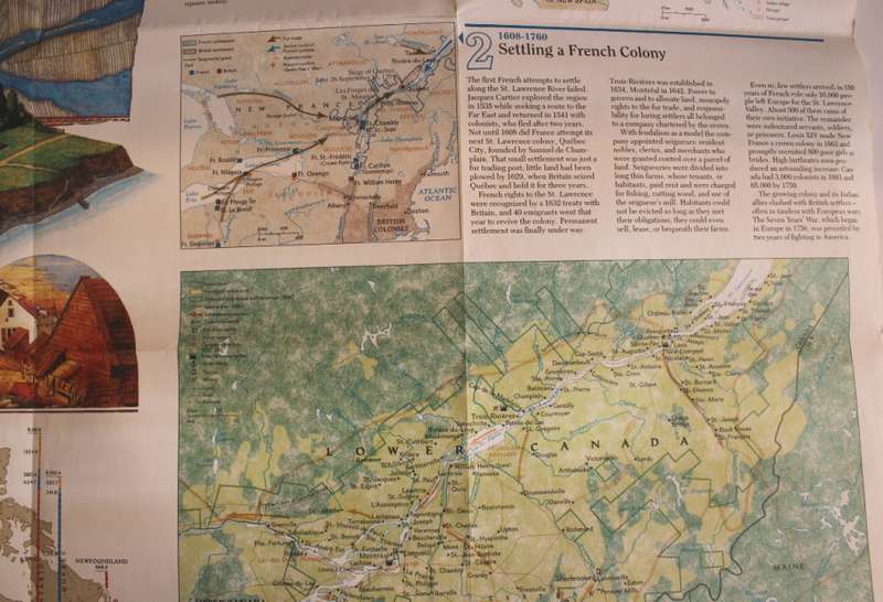 National Geographic Folded Map of Quebec March 1991