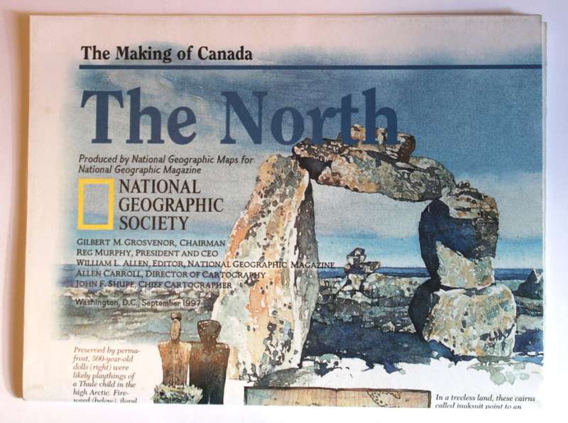 National Geographic Folded Map of The North of Canada September 1997