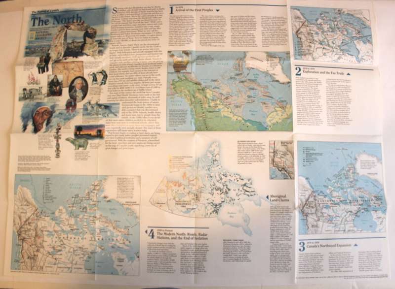 National Geographic Folded Map of The North of Canada September 1997